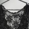 Vintage Long Crocheted Vest Dress In Black Small 3