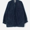 Vintage Men Lined Denim Jacket In Dark Blue Large