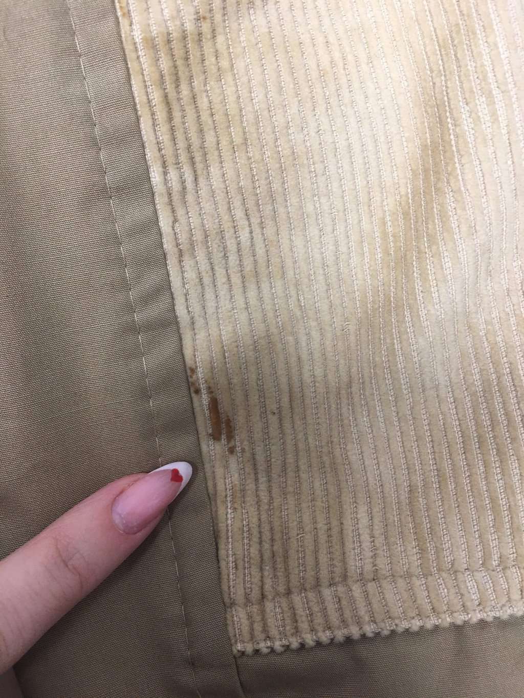 Vintage mens beige country jacket with cord patches - L - Image 9