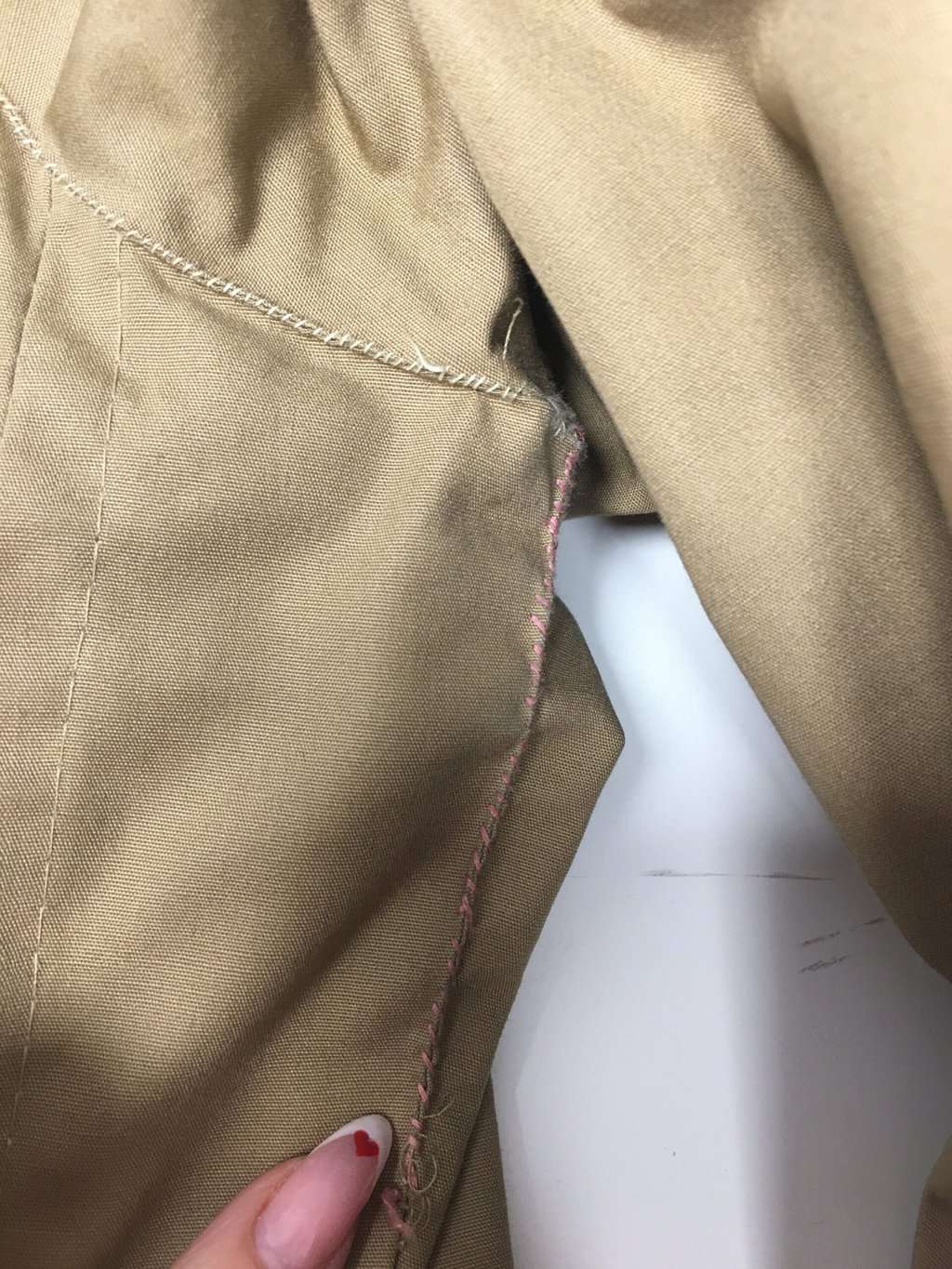 Vintage mens beige country jacket with cord patches - L - Image 8