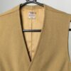 Vintage Mens Handmade Waistcoat In Khaki Brown Xs 3