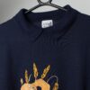 Vintage Navy Blue Collared Sweatshirt With Wood Mice Medium 5