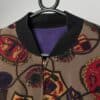 Vintage Patterned Silk Bomber Jacket Medium Large 3