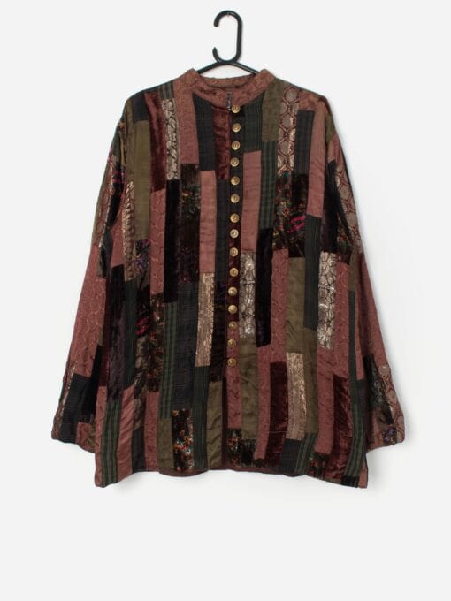 Vintage Phool Patchwork Jacket In Dark Autumn Tones Medium Large 3