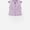 Vintage Pink Leather Waistcoat By Karen Millen Small 4