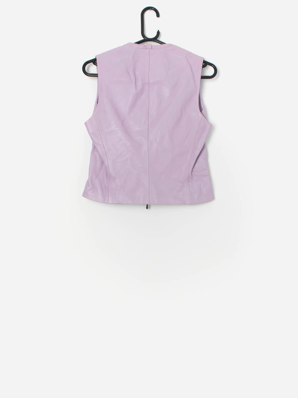Vintage Pink Leather Waistcoat By Karen Millen Small