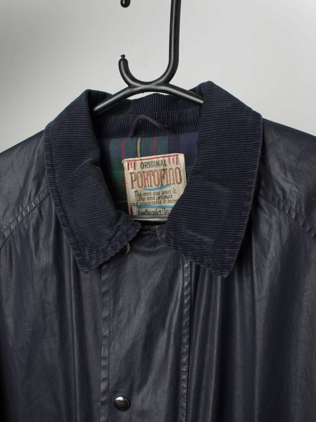 Vintage Portofino Rain Coat In Navy Blue Xl 5