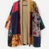 Vintage Quilted Velvet Kantha Jacket Free Size