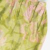 Vintage Silk Ruffle Skirt In Green And Pink Handmade Medium 2