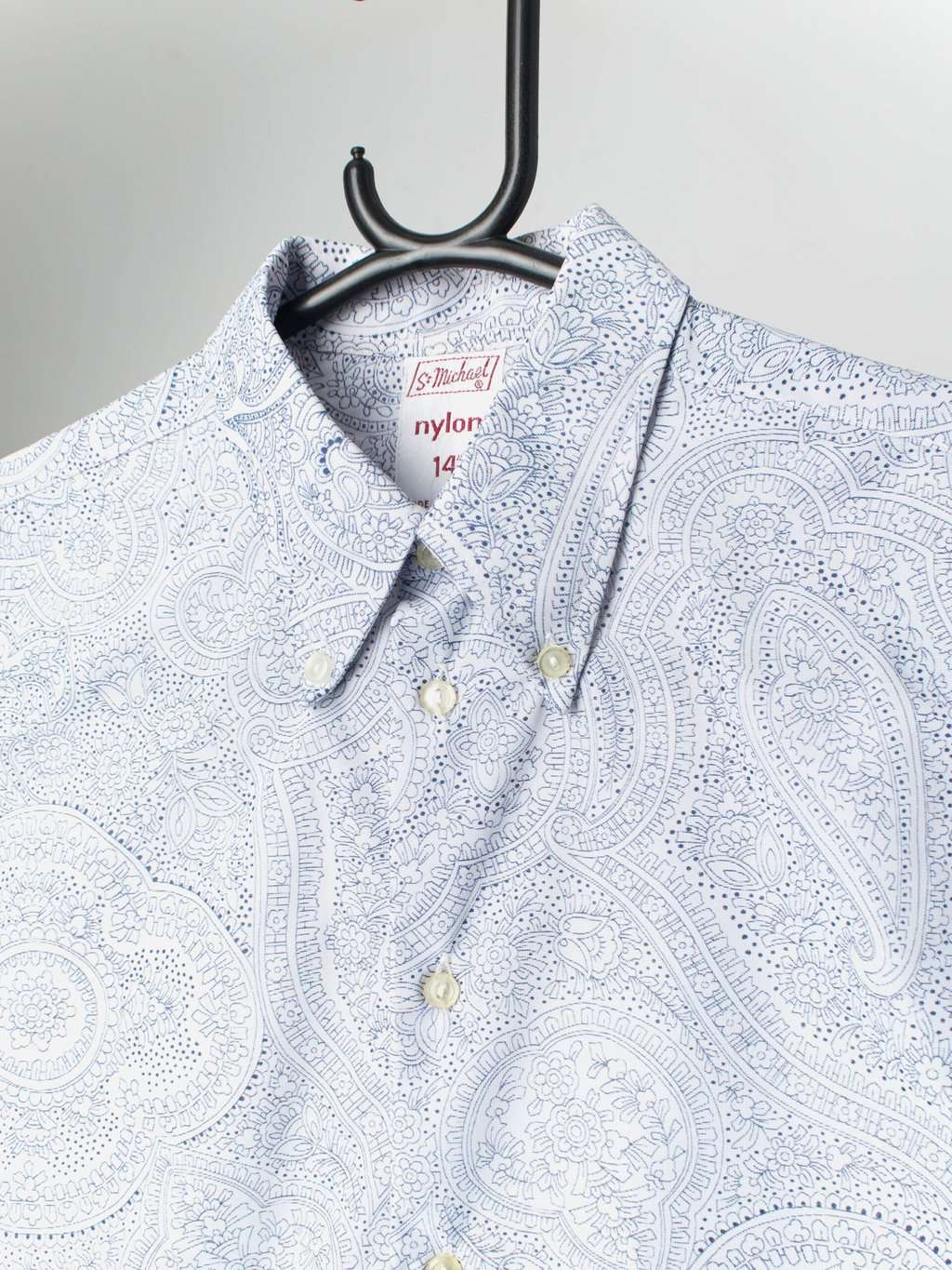 Vintage St Michael Floral Blouse In Blue Medium 2