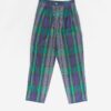 Vintage St Michael Plaid Tapered Trousers In Purple And Green Medium 4