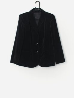 Vintage St Michael Velvet Jacket In Black Medium 2