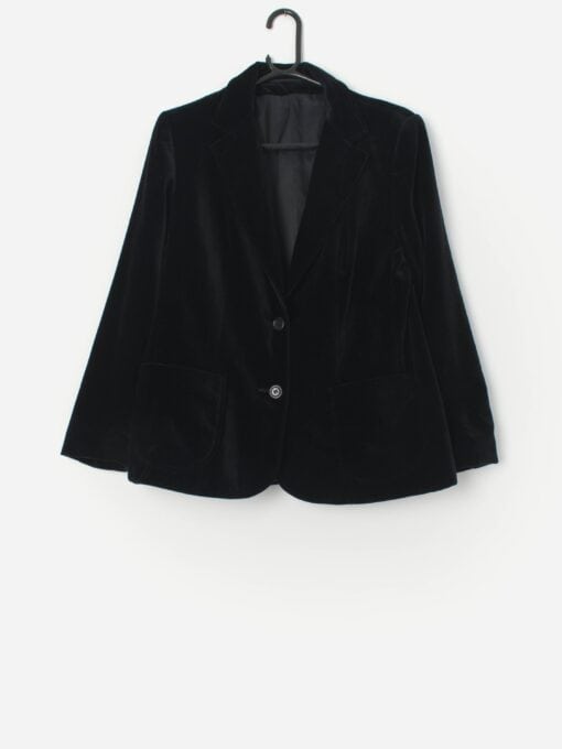 Vintage St Michael Velvet Jacket In Black Medium