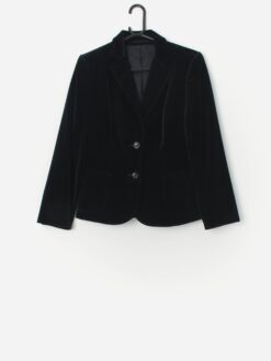 Vintage St Michael Velvet Jacket In Black Small 2