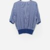 Vintage Striped Top In Blue And White Medium Large