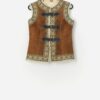Vintage Suede Embroidered Waistcoat Gilet With Sheepskin Lining Xs Small 10