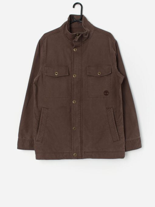 Vintage Timberland Jacket In Brown Heavyweight Cotton Medium