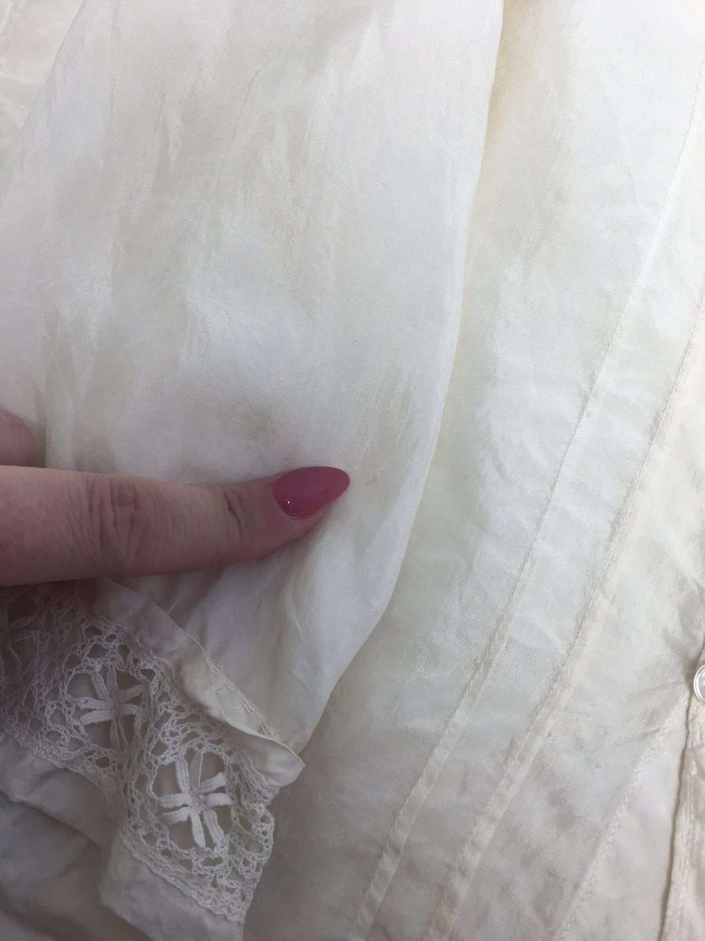 Vintage Victorian Edwardian Ivory Silk Blouse Medium Large 4