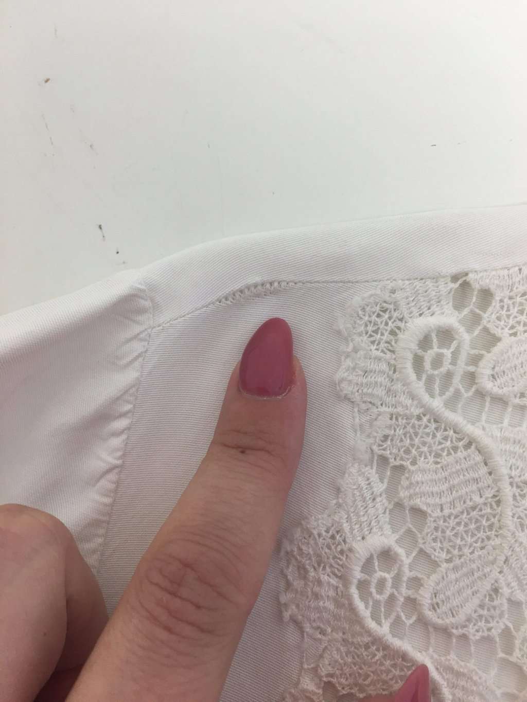 Vintage White Blouse With Pretty Lace Front Large 3