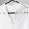 Vintage White Blouse With Pretty Lace Front Large 6