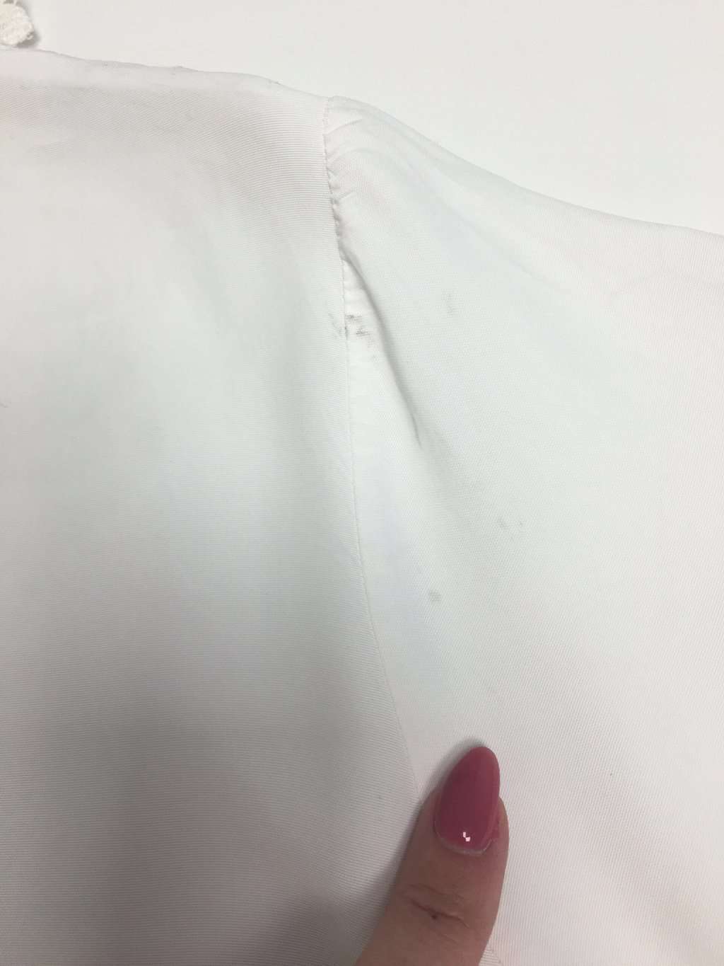 Vintage White Blouse With Pretty Lace Front Large