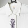 Vintage White Loose Fit Shirt With Embroidered Design Small 2