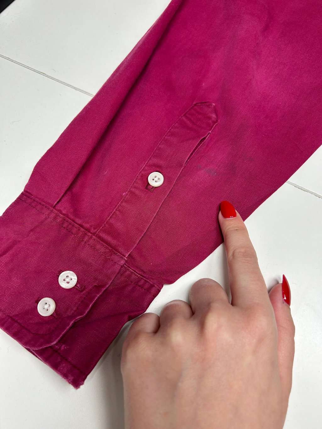 Vintage Wrangler cowboy cut shirt in raspberry pink - L - Image 5