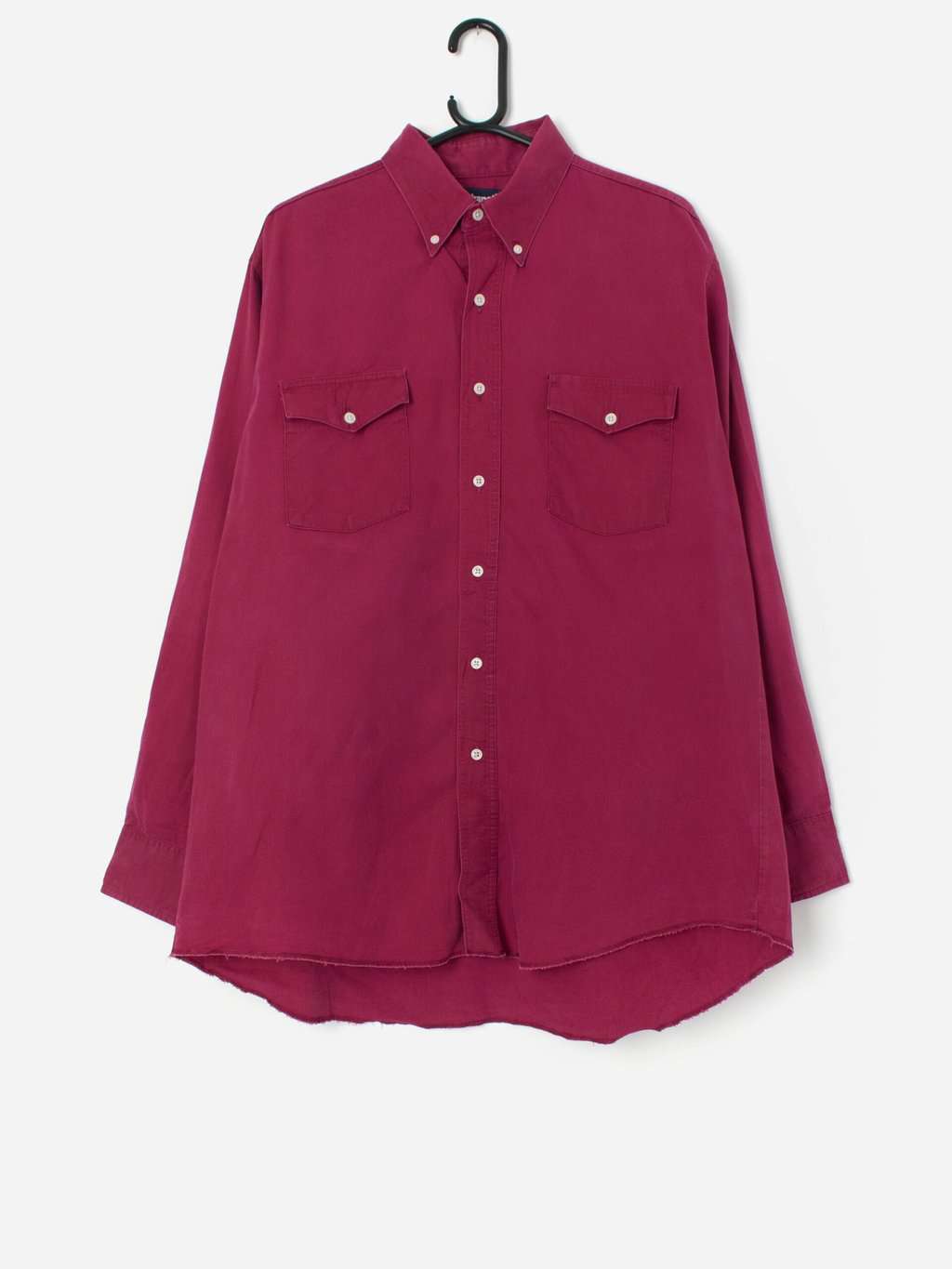 Vintage Wrangler Cowboy Cut Shirt In Raspberry Pink Large