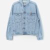 Vintage Wrangler Denim Jacket In Pale Blue Medium