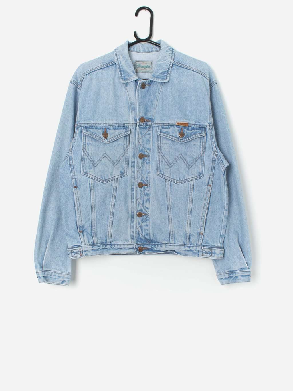 Vintage Wrangler Denim Jacket In Pale Blue Medium