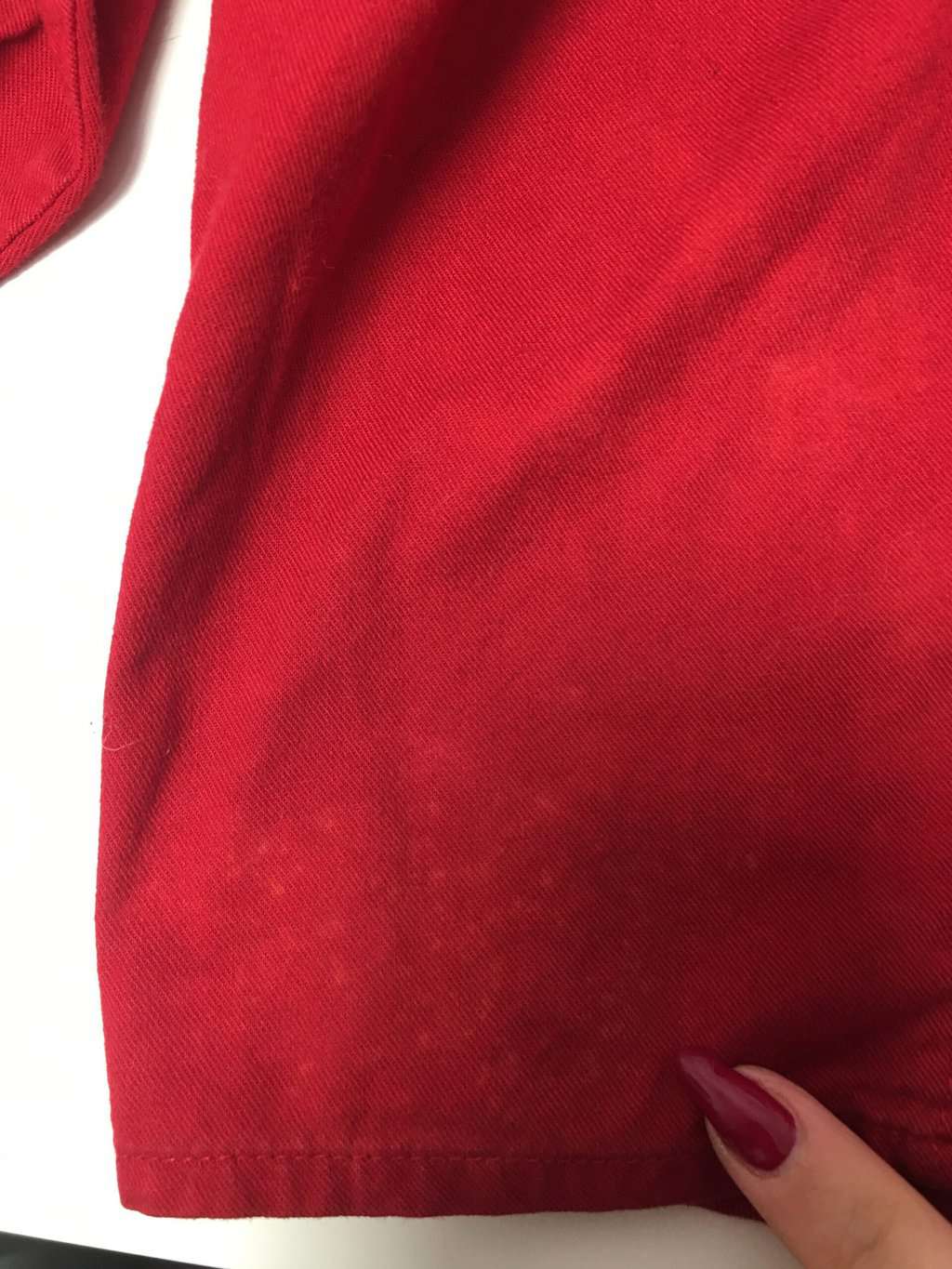 Vintage Wrangler western style shirt in red and navy blue - Large - Image 5