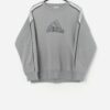 Vintage Y2k Adidas Grey Sweatshirt Medium Large