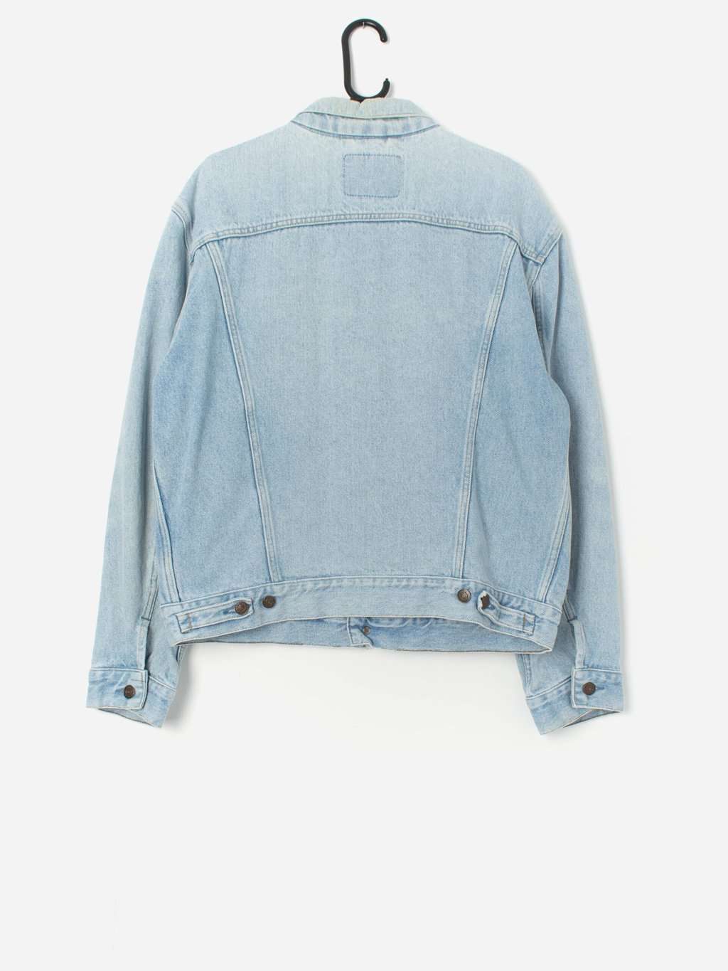 90s vintage Levis denim trucker jacket in pale blue - M - Image 3