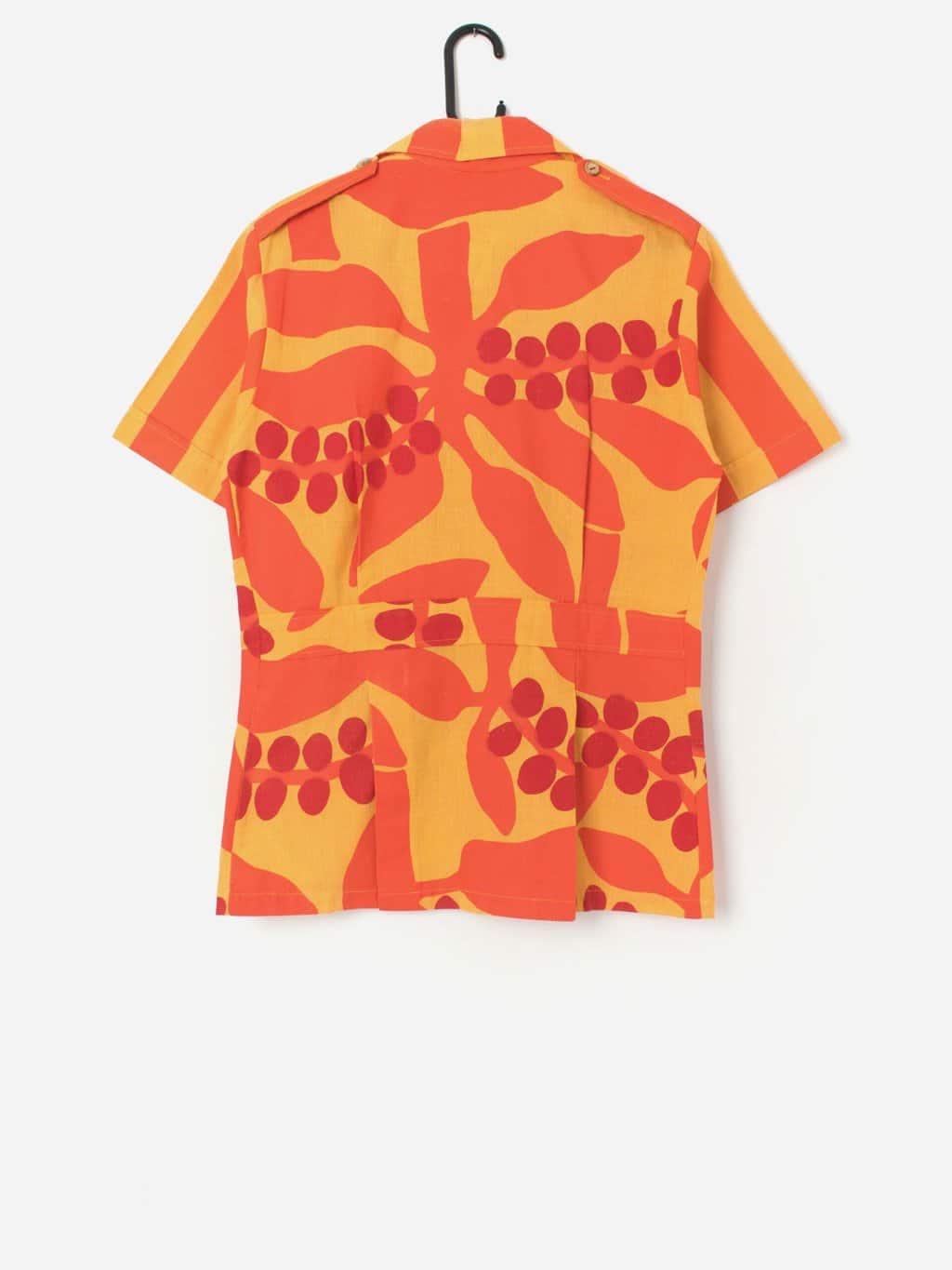 Rare 70s vintage bright Hawaiian shirt by Gary's Garb - Small / Medium - Image 4