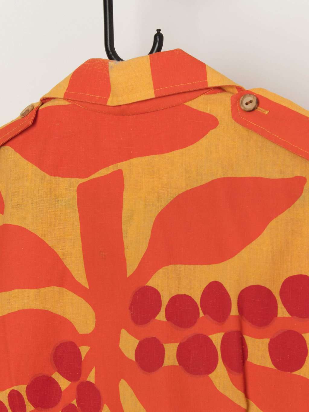 Rare 70s vintage bright Hawaiian shirt by Gary's Garb - Small / Medium - Image 3