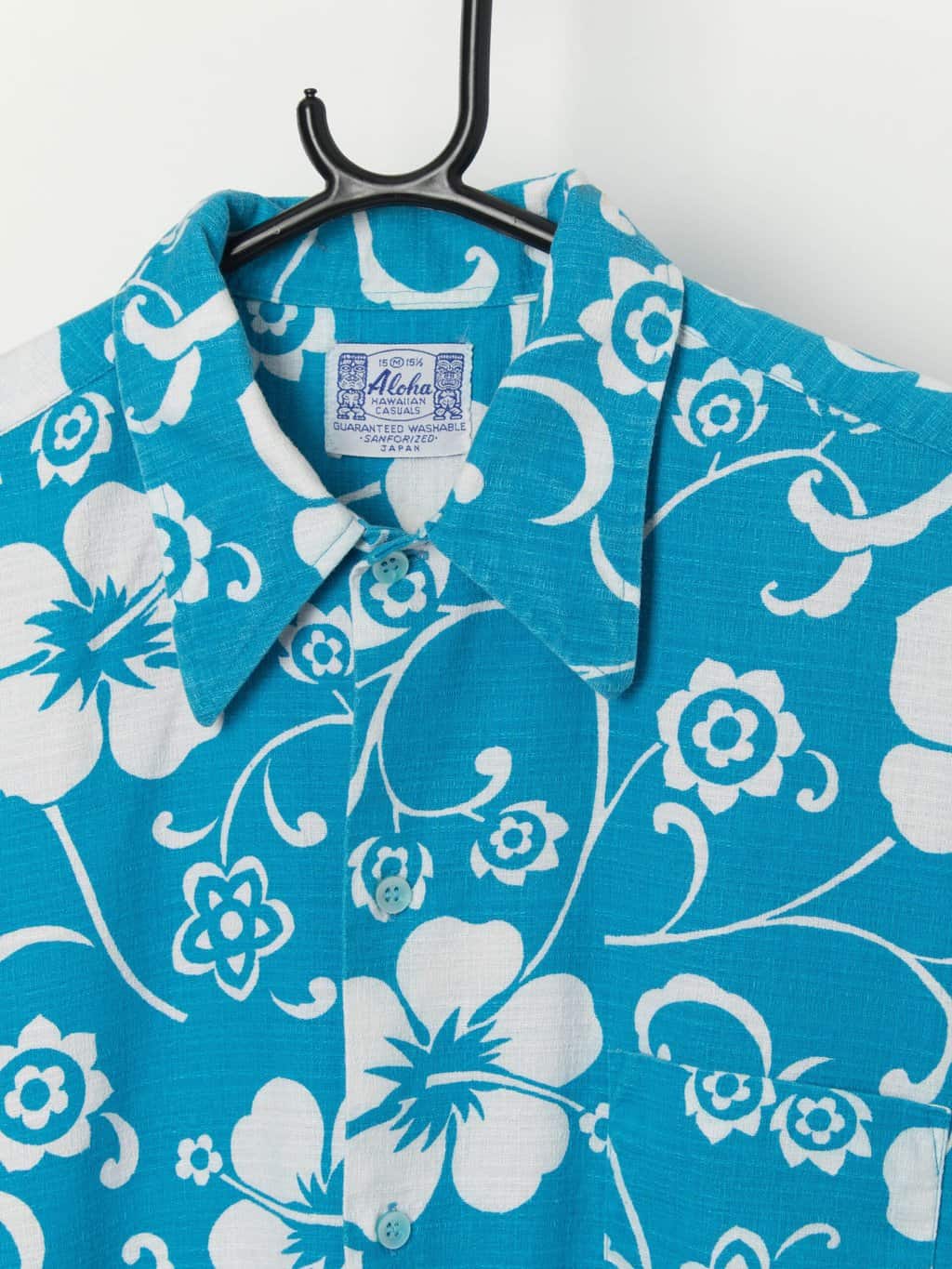 Rare vintage 1960s Hawaiian bark cloth shirt, made in Japan - Small / Medium - Image 2