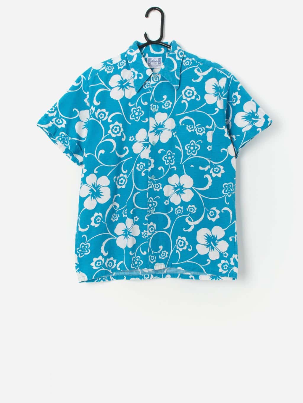 Rare vintage 1960s Hawaiian bark cloth shirt, made in Japan - Small / Medium