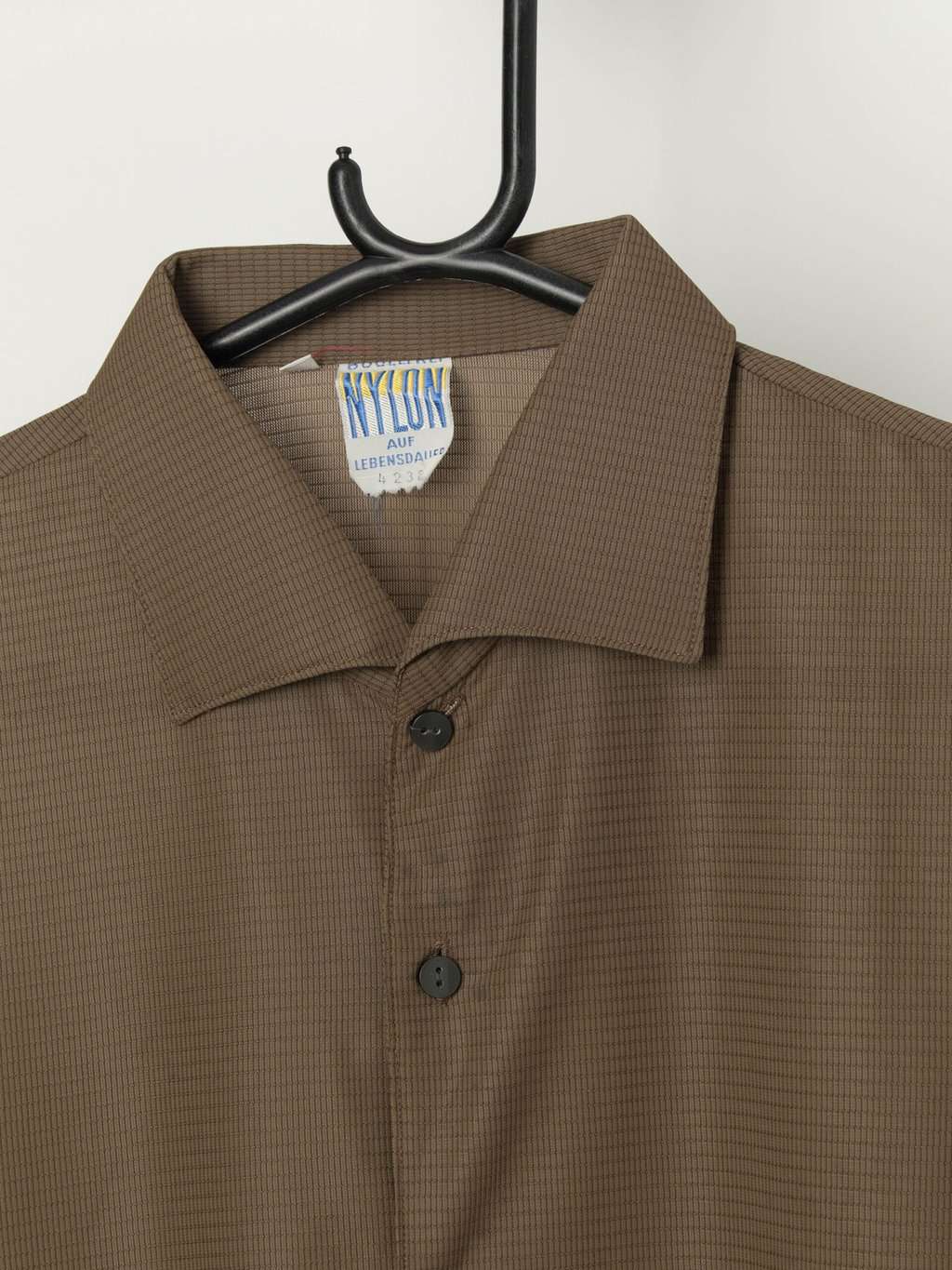 Vintage 1960s brown shirt with short sleeves - Large - Image 2