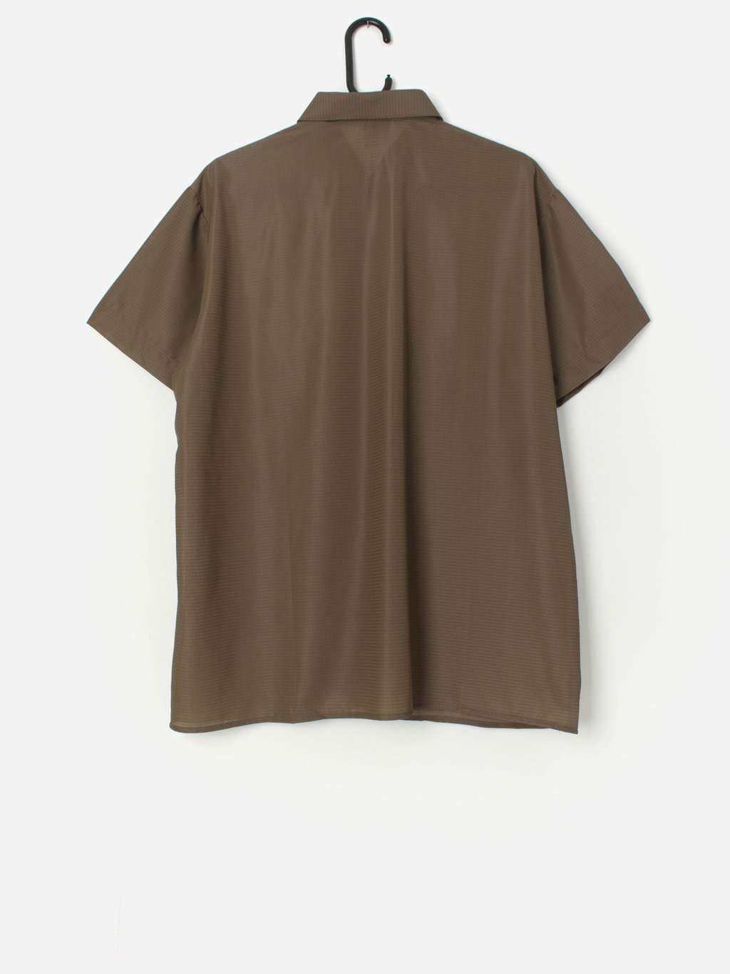Vintage 1960s brown shirt with short sleeves - Large - Image 3