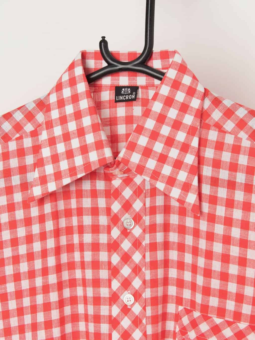 Vintage 70s deadstock gingham shirt - L - Image 2