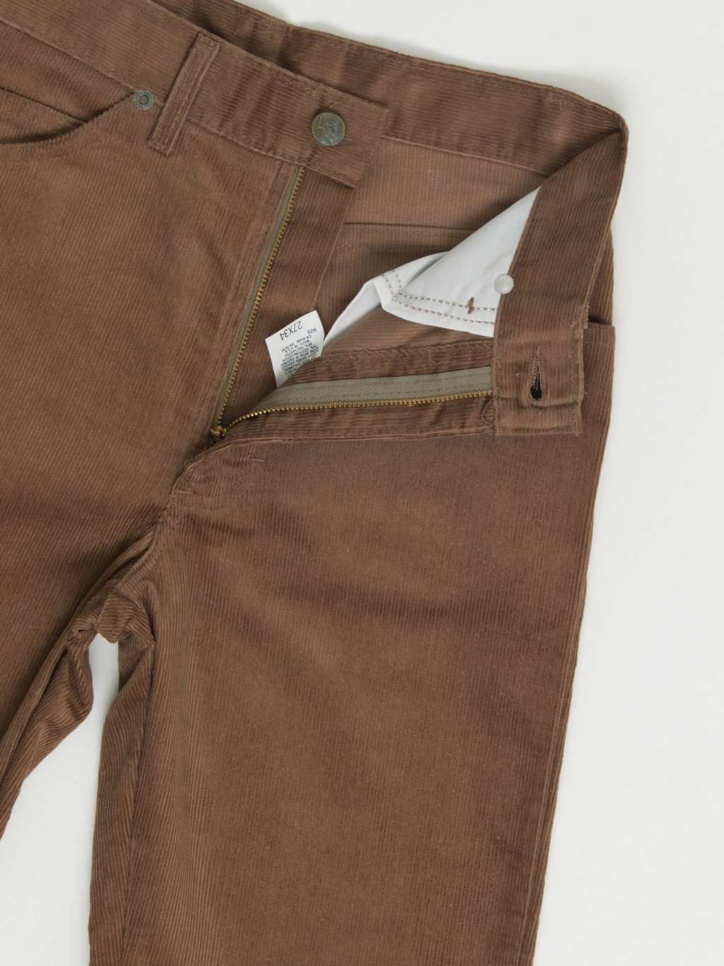 Vintage 70s Lee brown corduroy jeans W27 x L34 - Image 2
