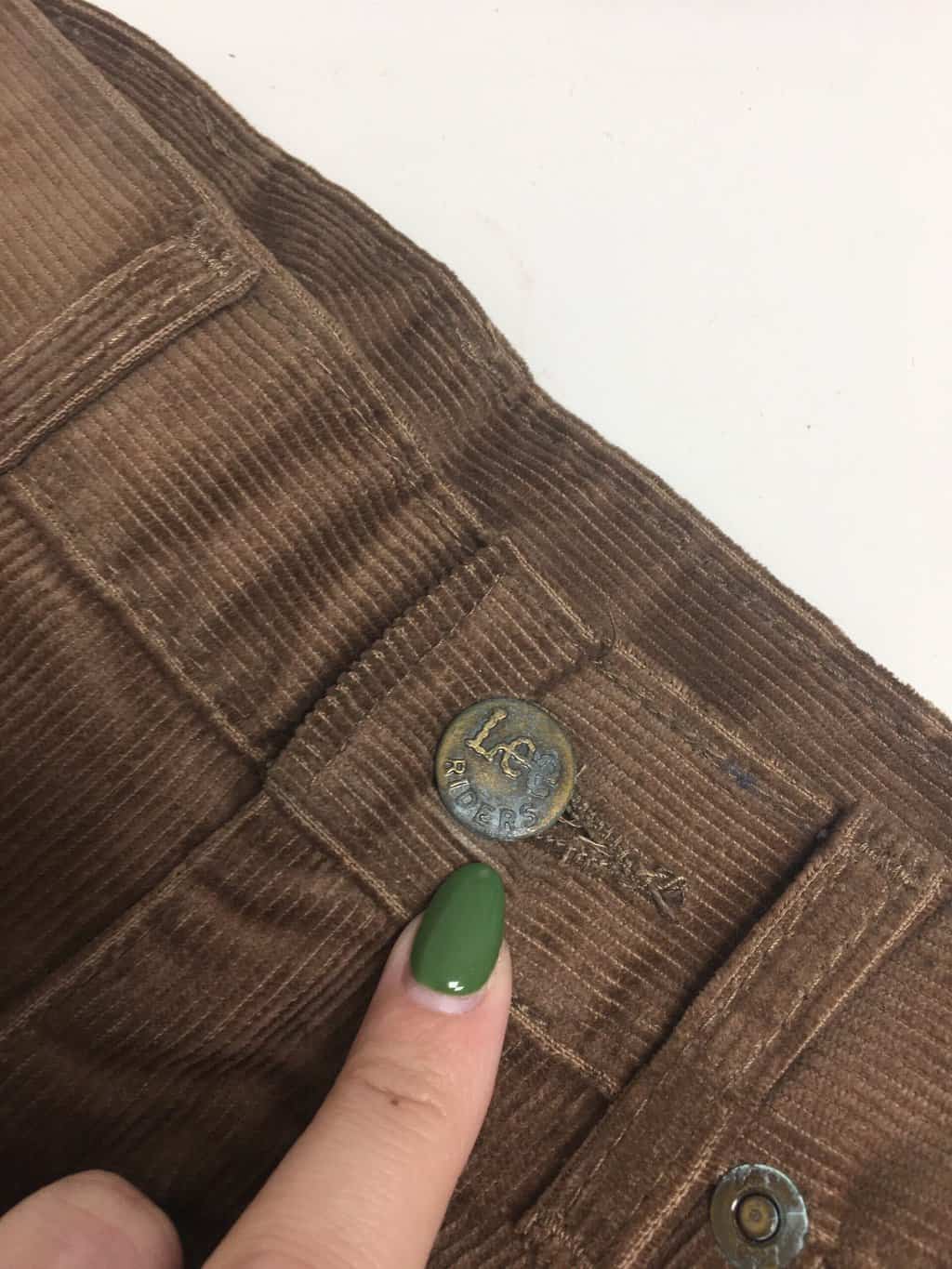 Vintage 70s Lee brown corduroy jeans W27 x L34 - Image 6