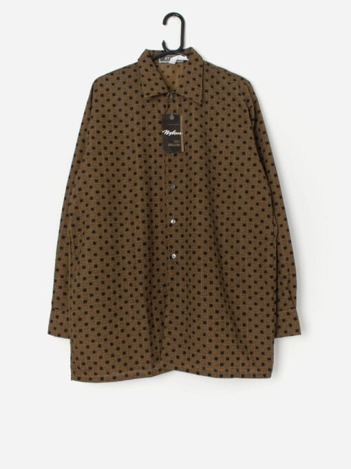 Vintage 70s patterned shirt with original tags - XL