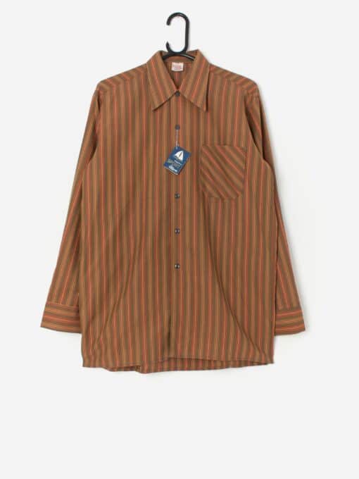 Vintage 70s striped shirt with original tags - M / L