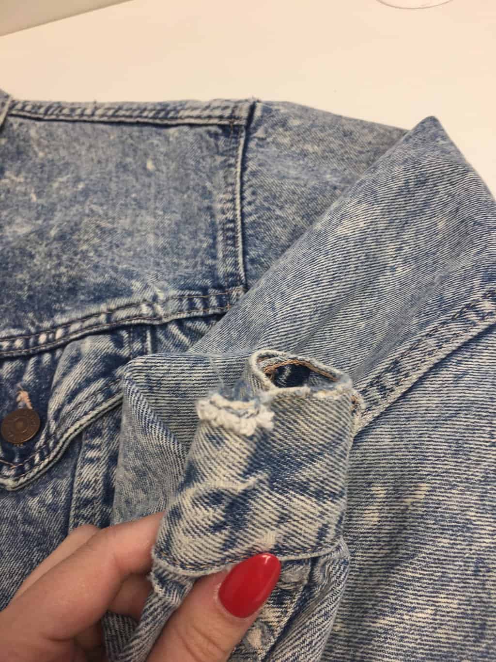 Vintage 80s Levis distressed denim jacket - Medium - Image 7