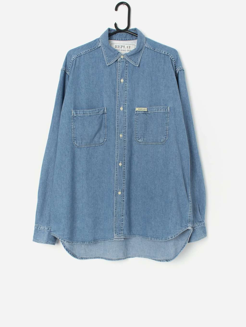 Denim Shirt with Pocket and Ring Denim Shirt with Pocket and Ring