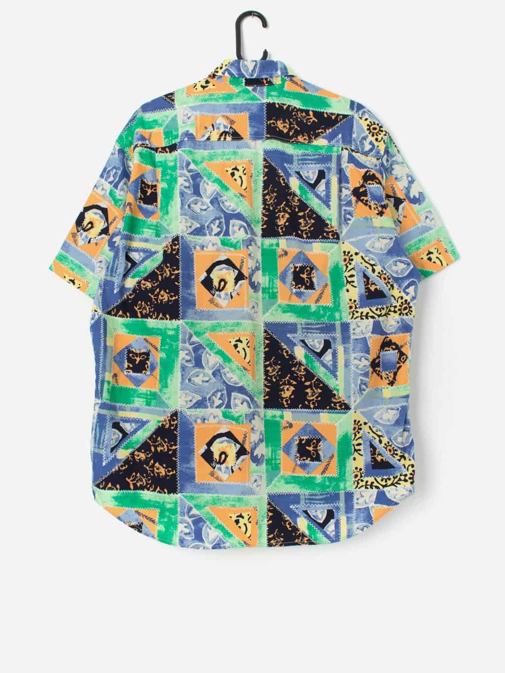 Vintage abstract shirt by Think Pink with button down collar - Small - Image 3