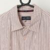 Vintage Armani Jeans Striped Shirt In Pink And Grey Medium 2