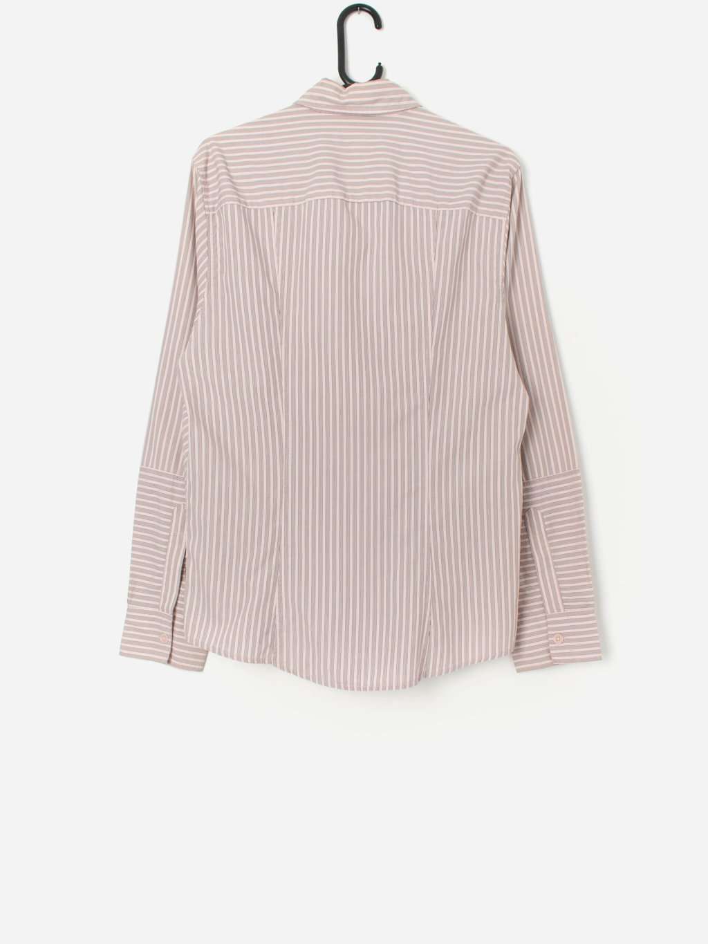 Vintage Armani Jeans Striped Shirt In Pink And Grey Medium