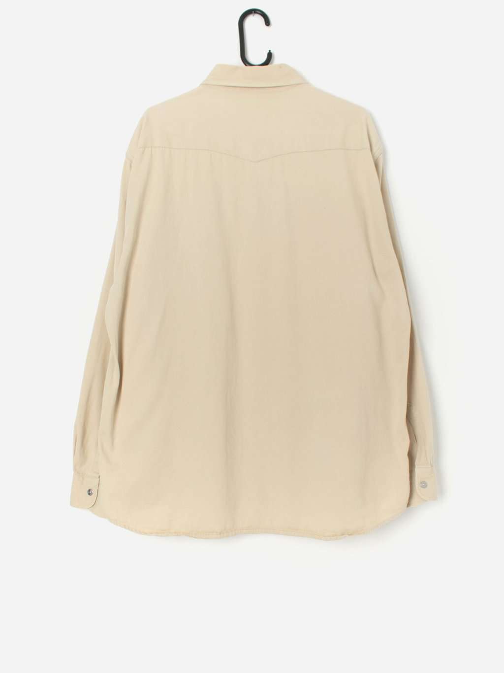 Vintage Beige Western Shirt With Snap Buttons Xl